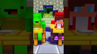 JJ and Mikey Back to School Challenge in Minecraft #shorts