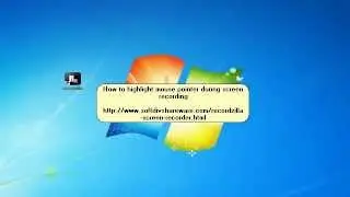 How to highlight mouse pointer during screen recording
