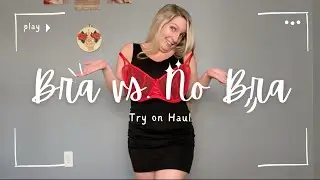 Try on, bra vs. no bra, stability jump test, backless dress