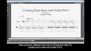 Introduction - Creating drum beats with Guitar Pro 6 software