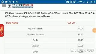 #ibpsclerkcutoff #clerk #statewise #2018 ibps clerk cut off statewise