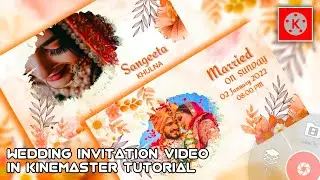 How to make Floral wedding invitation video || wedding invitation video editing tutorial in mobile