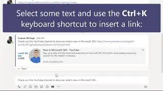 Insert Links with the Ctrl+K Keyboard Shortcut in Microsoft Teams