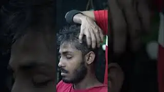 Relaxing ASMR Head Massage Therapy With Neck Cracking #shorts