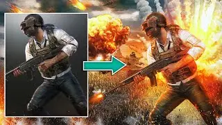 Photoshop 2020 tutorial in telugu || PUBG Game Poster manipulation ideas  || Color Grading Tutorial
