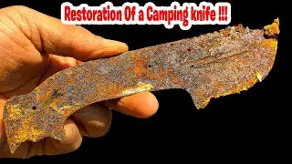 Restoration abandoned very rusty small knife