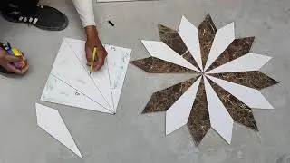 Amazing beautiful 16 leaf flower floor and wall design