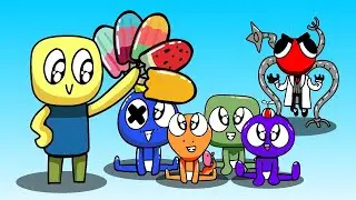 Радужные друзья роблокс! Запустил ядерную бомбу!