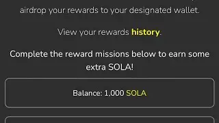 1000 Sola Token Airdrop 50 $ instant