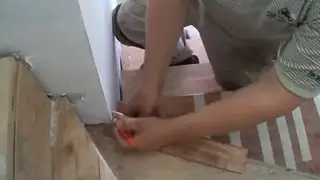 Laminate Stair Nosing Installation on the Kite Winder Stairs How To Mryoucandoityourself