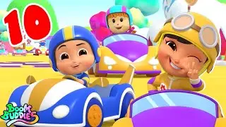 Ten Little Racing Cars, Numbers Song and Nursery Rhymes for Kids
