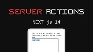 Let's Code || Next.js 14 Server Actions || Simple CRUD App || Code & Lofi