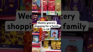 Weekly grocery food shop for a small family in UK 