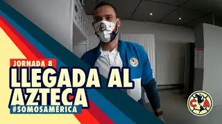 Llegada de las Águilas del América al Azteca vs Mazatlán