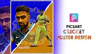 Cricket Poster Design with PICSART | Poster Design Tutorial | PICSART TUTORIAL