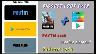 How to earn Redeem code||Freefire diamond|| Paytm cash 💯 real trick
