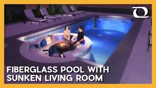 Cortona Sunken Living Area Pool | Fiberglass Pool With Sunken Living Room | Thursday Pools