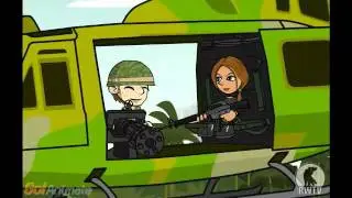 Soldier meets fergie from the black eyed peas.