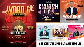 2023 Church Flyers ADS Ultimate Bundle Photoshop Tutorial Part 1