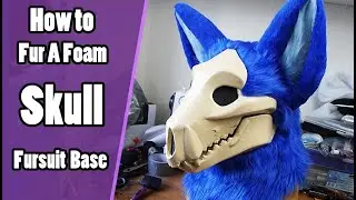How To Fur A Foam Skull Fursuit Base | Fursuit  Tutorial