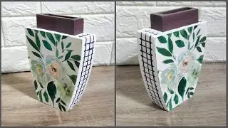 DIY unique flower vase making idea.