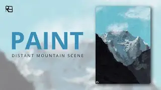 Painting Distant Mountains with Acrylic \\\ Sketch Using Photo Reference