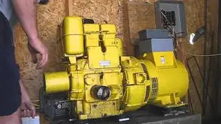 1972 Lister SR2 1800 rpm dual cylinder air cooled diesel generator with 5600 watt Lima head