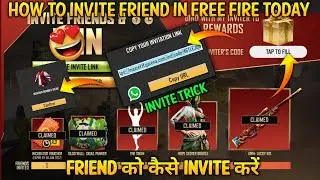 free fire new event | how to invite & win event me friend ko kaise invite karen today | invite code