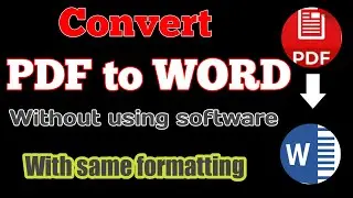 how to convert pdf to word  | convert pdf to word online | pdf conversion