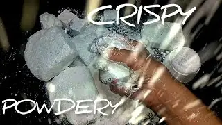 new🤍FRESH CRISPY REFORMED CHALK BLOCKS🤍CHALK CRUSHING◻👌🏻🤍FRESH REFORMS /POWDERY CHALK