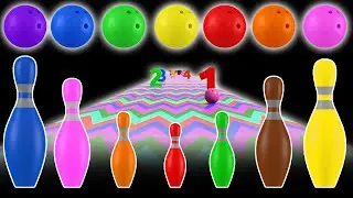 🎳 Learn Alphabet Colors Numbers & Shapes with Kinetic Sand Bowling Ball Adventure Fun! 🌈 Binkie TV