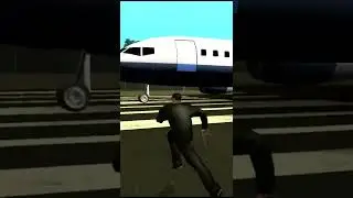 Airplane arriving at the airport GTA SA #shorts