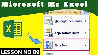 conditional formatting data bars in microsoft excel 2010 | Conditional formatting | Excel Part No 09