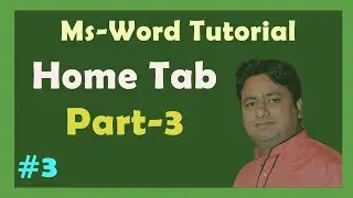 Day 3 - Home tab - Advance  Word - Find and Replace in hindi by Manoj Sir