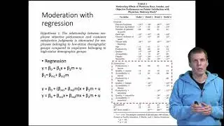 Mediation and Moderation
