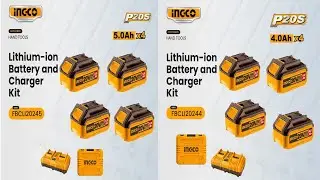 INGCO 5.0Ah BATTERY SET FBCLI20245 and INGCO 4.0Ah BATTERY SET FBCLI20244