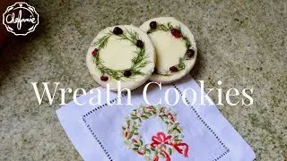 Easy Wreath Cookies with Dill and Pomegranate Seeds