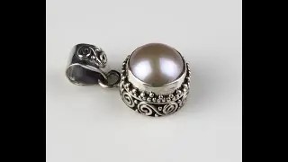 Sterling  Silver  Pearl  Pendant  BGP-1089