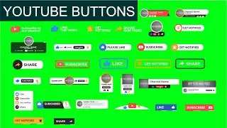 Green Screen Youtube Buttons After Effects Template