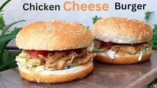 khao khao series | episode 1 chicken cheese burger | Home made chicken cheese burger