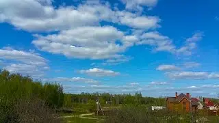 Облака плывут. Облака движутся. Быстрые облака. Белые Столбы
