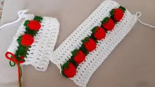 AMAZING 🧚‍♀️❣Cute Crochet Knitting Strawberry Making(Tığ işi örgü çilek yapımı)