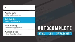 Search Bar with Auto-complete Search Suggestions using HTML CSS & JavaScript