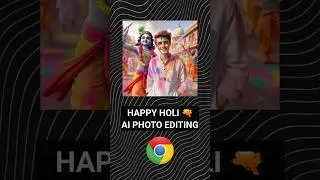 Holi With Krishna 🔥 Ai Photo Editing #ai #holi #photo #editing #shorts