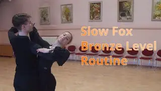 Slow Foxtrot Bronze Level Choreography | Feather Finish, Reverse Turn