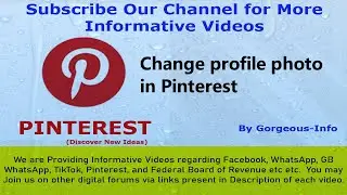How to Change profile photo in Pinterest
