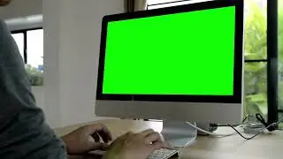Person Working On Computer Green Screen | Working On Green Screen Computer