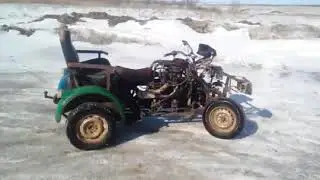 Самодельный квадроцикл с двигателем от Оки