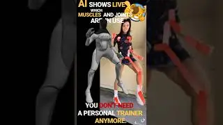 😲You don't need a PERSONAL TRAINER anymore, AI  shows  LIVE JUST IN TIME which muscles  💪are in use!