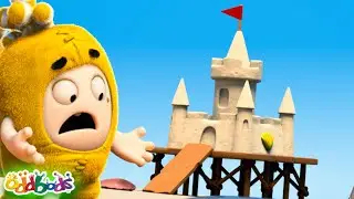 The Perfect Sand Castle | Oddbods | 🚌Wheels on the BUS Songs! | 🚌Nursery Rhymes for Kids